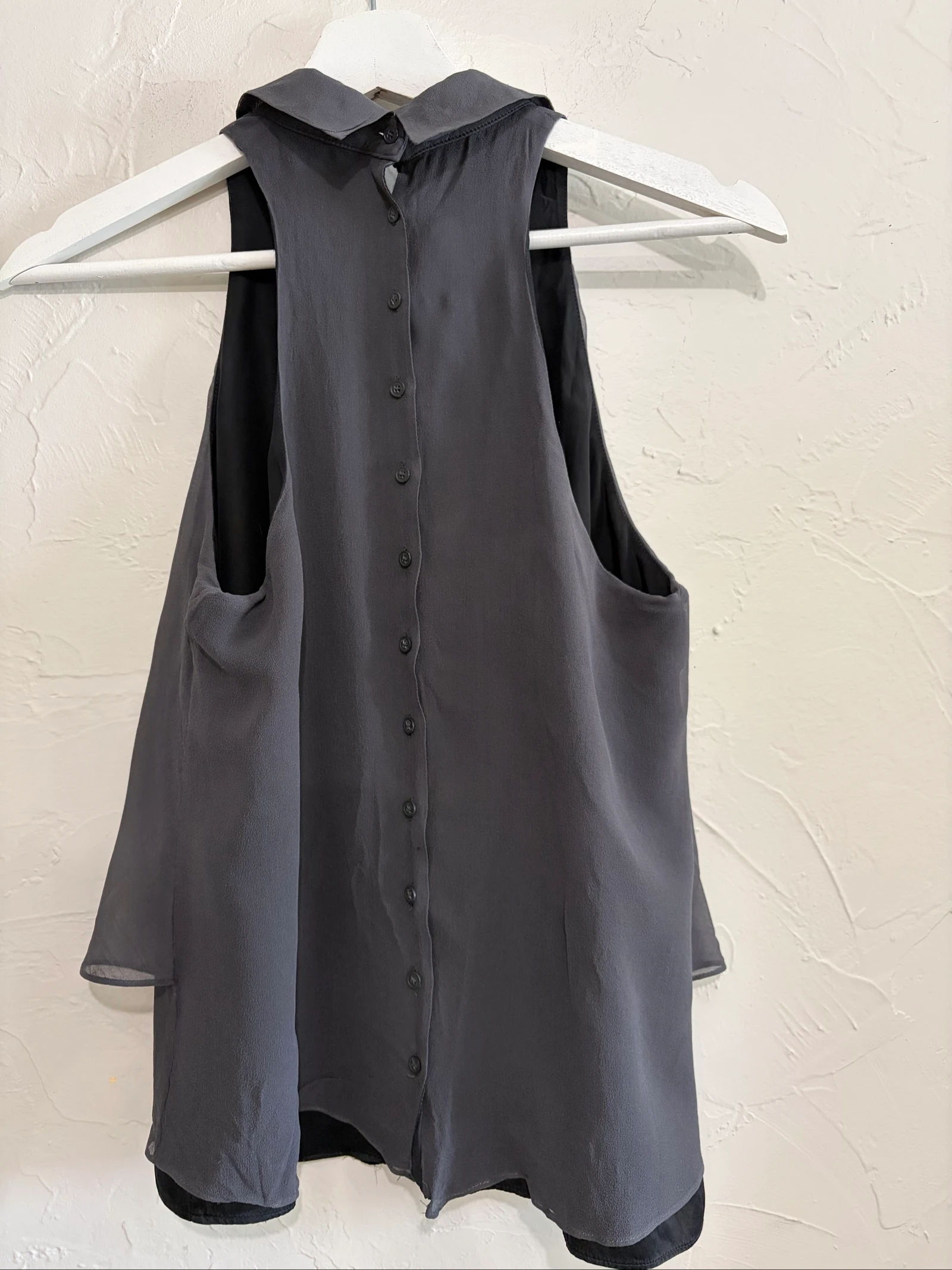 Blusa cinza de seda Kookai tamanho 36 – photo 7